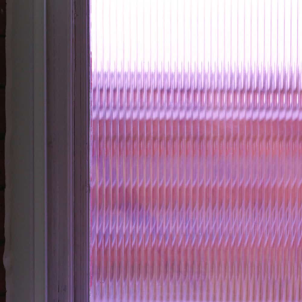 SAMPLE: Lilac Reeded Glass Window Film