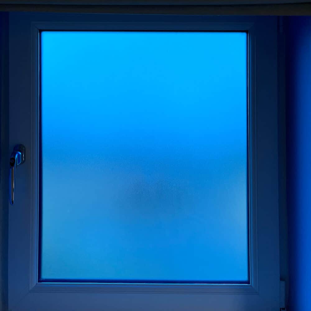 Steel Blue Sandblast Window Film
