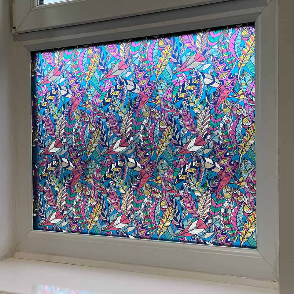 Stained Glass Feathers Window Film