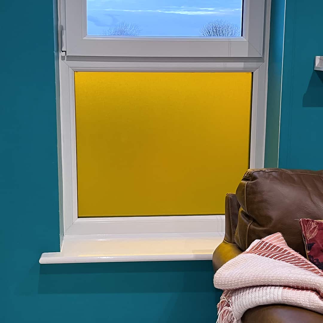 Golden Yellow Sandblast Window Film Surface Designs