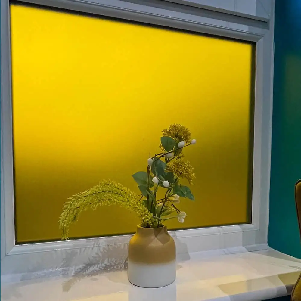 Golden Yellow Sandblast Window Film