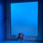 SAMPLE: Steel Blue Sandblast Window Film