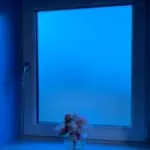 Steel Blue Sandblast Window Film
