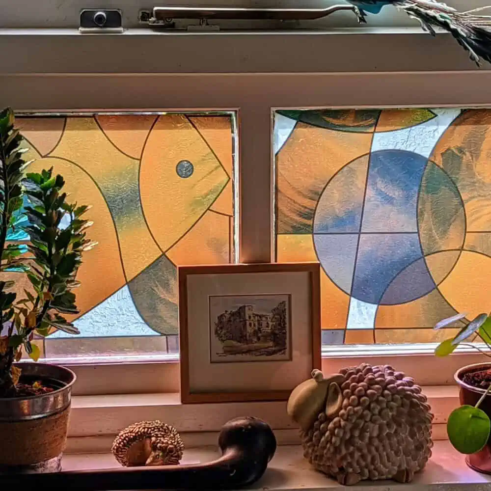 Stained Glass Fish Window Film